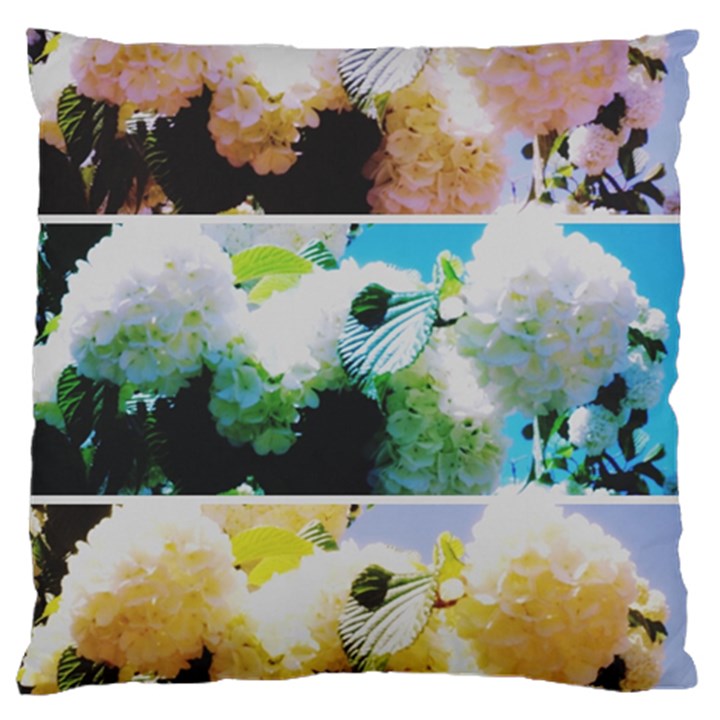 Faded Snowball Branch Collage (II) Large Cushion Case (One Side)