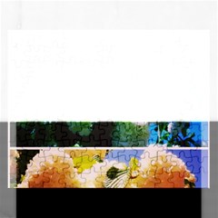 Bright Snowball Branch Collage (iii) Rectangular Jigsaw Puzzl by okhismakingart