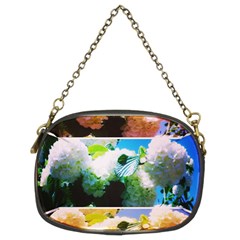 Bright Snowball Branch Collage (iii) Chain Purse (two Sides) by okhismakingart