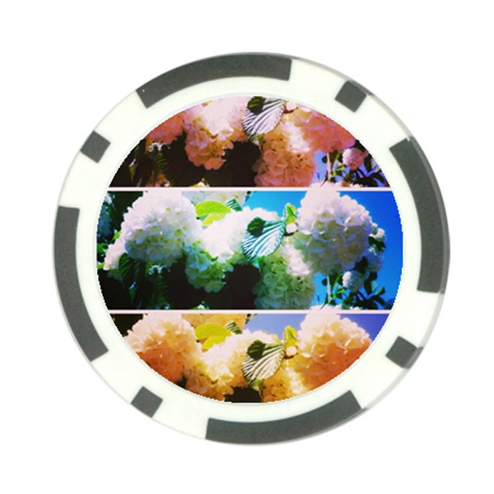 Bright Snowball Branch Collage (III) Poker Chip Card Guard (10 pack)