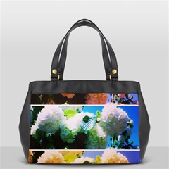 Bright Snowball Branch Collage (iii) Oversize Office Handbag by okhismakingart