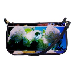 Bright Snowball Branch Collage (iii) Shoulder Clutch Bag by okhismakingart