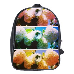 Bright Snowball Branch Collage (iii) School Bag (xl) by okhismakingart