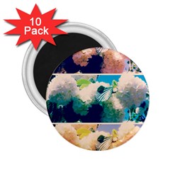 Washed Out Snowball Branch Collage (iv) 2 25  Magnets (10 Pack)  by okhismakingart