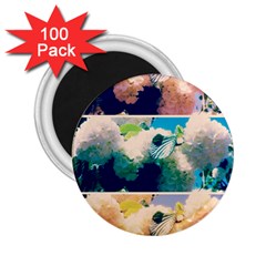 Washed Out Snowball Branch Collage (iv) 2 25  Magnets (100 Pack)  by okhismakingart