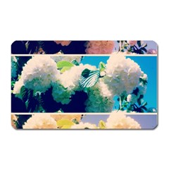 Washed Out Snowball Branch Collage (iv) Magnet (rectangular) by okhismakingart