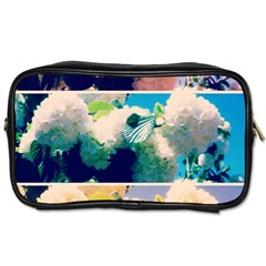 Washed Out Snowball Branch Collage (iv) Toiletries Bag (one Side) by okhismakingart