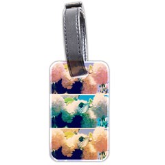 Washed Out Snowball Branch Collage (iv) Luggage Tag (two Sides) by okhismakingart