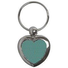 Pattern Green Blue Grey Hues Key Chain (heart) by Pakrebo