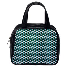 Pattern Green Blue Grey Hues Classic Handbag (one Side) by Pakrebo