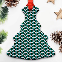 Pattern Green Blue Grey Hues Ornament (christmas Tree)  by Pakrebo