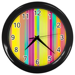 Background Colorful Abstract Wall Clock (black)