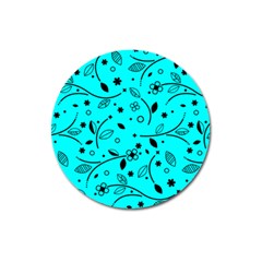 Pattern Flowers Flower Texture Magnet 3  (Round)