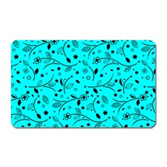 Pattern Flowers Flower Texture Magnet (Rectangular)