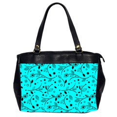 Pattern Flowers Flower Texture Oversize Office Handbag (2 Sides)