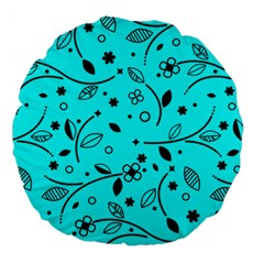 Pattern Flowers Flower Texture Large 18  Premium Round Cushions