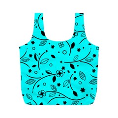 Pattern Flowers Flower Texture Full Print Recycle Bag (M)