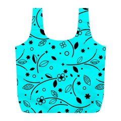 Pattern Flowers Flower Texture Full Print Recycle Bag (L)