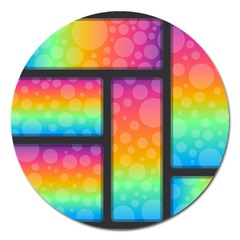 Background Colorful Abstract Magnet 5  (round) by Pakrebo