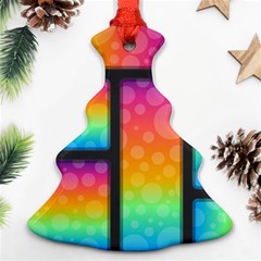 Background Colorful Abstract Christmas Tree Ornament (two Sides) by Pakrebo