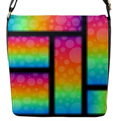 Background Colorful Abstract Flap Closure Messenger Bag (s) by Pakrebo