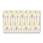 Spoon Pattern Illustrator Green Magnet (Rectangular) Front