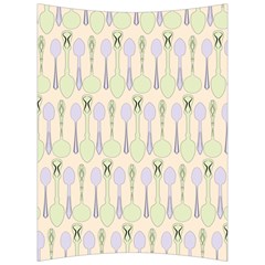 Spoon Pattern Illustrator Green Back Support Cushion