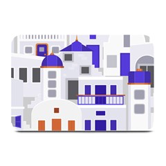 Background Santorini Greece Plate Mats by Pakrebo