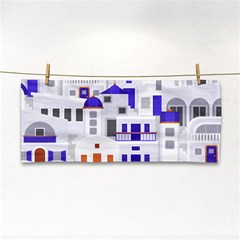 Background Santorini Greece Hand Towel by Pakrebo