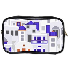 Background Santorini Greece Toiletries Bag (one Side) by Pakrebo