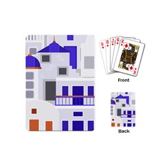 Background Santorini Greece Playing Cards Single Design (mini) by Pakrebo