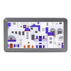 Background Santorini Greece Memory Card Reader (mini) by Pakrebo