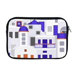 Background Santorini Greece Apple Macbook Pro 17  Zipper Case by Pakrebo