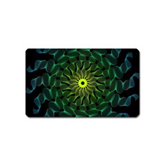 Abstract Ribbon Green Blue Hues Magnet (name Card) by Pakrebo