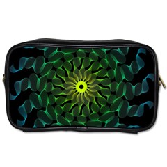 Abstract Ribbon Green Blue Hues Toiletries Bag (two Sides) by Pakrebo