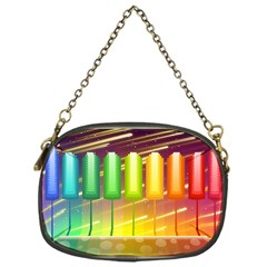 Abstract Landscape Background Chain Purse (One Side)