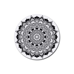 Mandala Spiritual Texture Rubber Round Coaster (4 pack) 