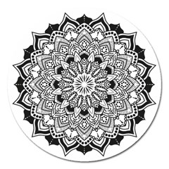 Mandala Spiritual Texture Magnet 5  (Round)