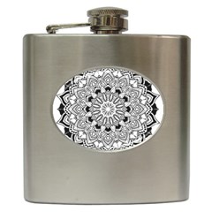 Mandala Spiritual Texture Hip Flask (6 Oz) by Pakrebo