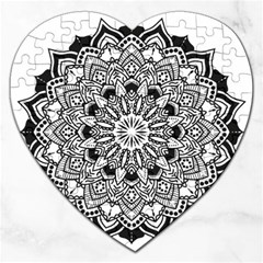 Mandala Spiritual Texture Jigsaw Puzzle (Heart)