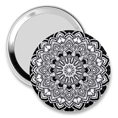 Mandala Spiritual Texture 3  Handbag Mirrors