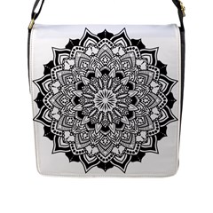 Mandala Spiritual Texture Flap Closure Messenger Bag (L)