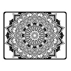 Mandala Spiritual Texture Double Sided Fleece Blanket (Small) 