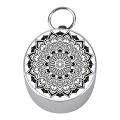 Mandala Spiritual Texture Mini Silver Compasses