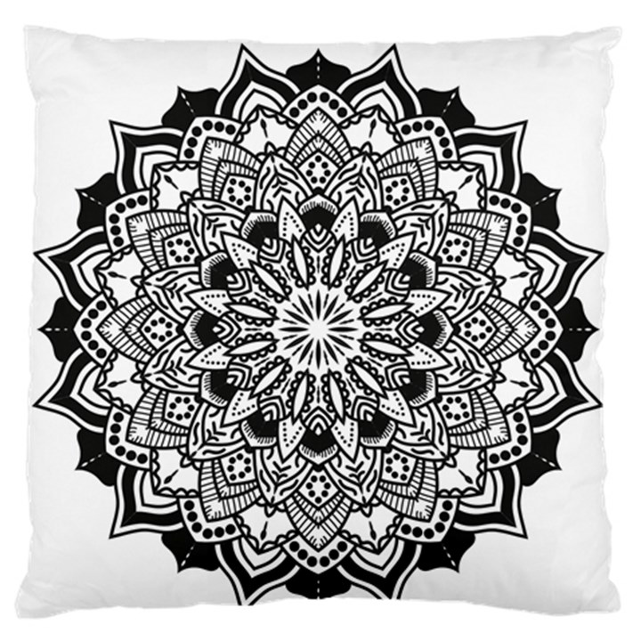 Mandala Spiritual Texture Large Flano Cushion Case (One Side)