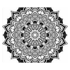 Mandala Spiritual Texture Double Sided Flano Blanket (Small) 