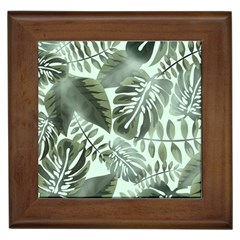 Medellin Leaves Tropical Jungle Framed Tiles by Pakrebo