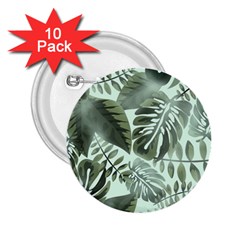 Medellin Leaves Tropical Jungle 2 25  Buttons (10 Pack)  by Pakrebo