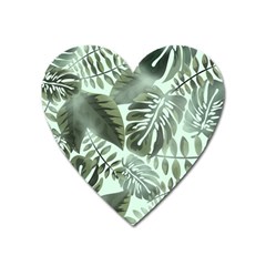 Medellin Leaves Tropical Jungle Heart Magnet by Pakrebo