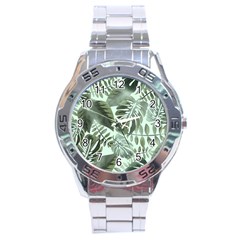 Medellin Leaves Tropical Jungle Stainless Steel Analogue Watch by Pakrebo